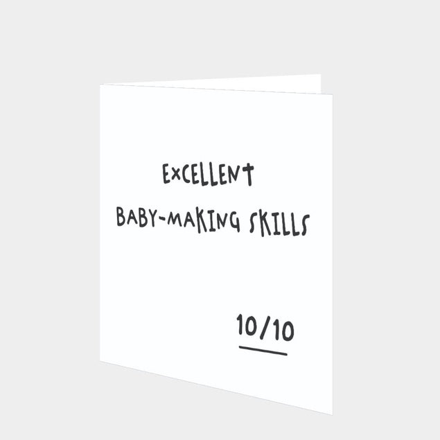 Excellent Baby-Making Skills Card