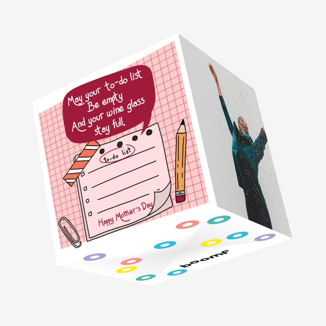 May Your To-do List Be Empty Mother's Day Confetti-exploding Greetings Card