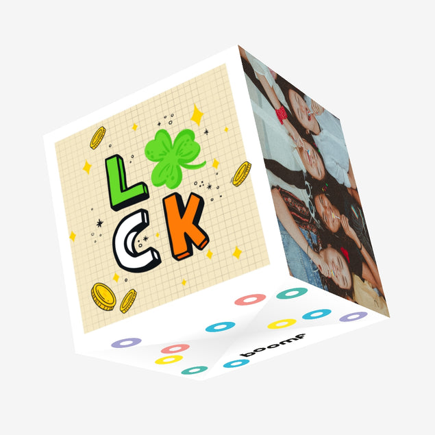Luck Shamrock And Coins St. Patrick's Day Confetti-exploding Greetings Card