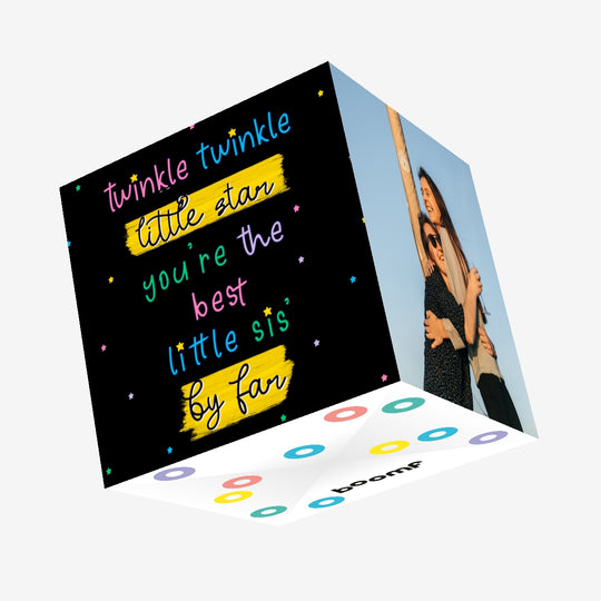 Twinkle Twinkle Little Star Little Sister Confetti-exploding Greetings Card