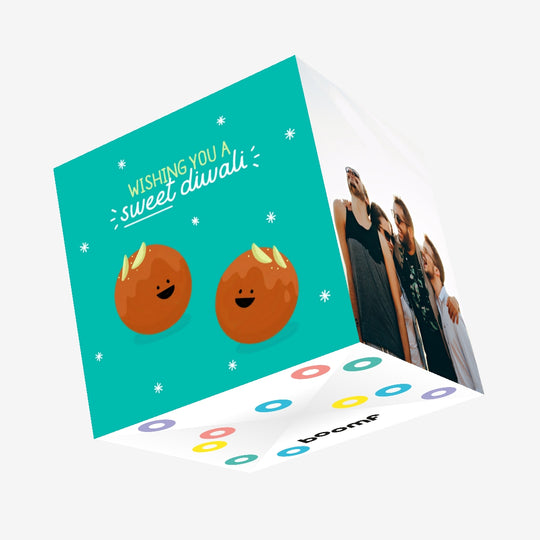 Sweet Diwali Gulab Jamun Confetti-exploding Greetings Card