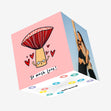 Cute Mushroom So Much Love Confetti-exploding Greetings Card