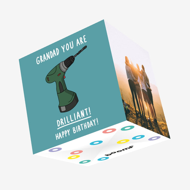 Grandad You Are Drilliant Birthday Confetti-exploding Greetings Card