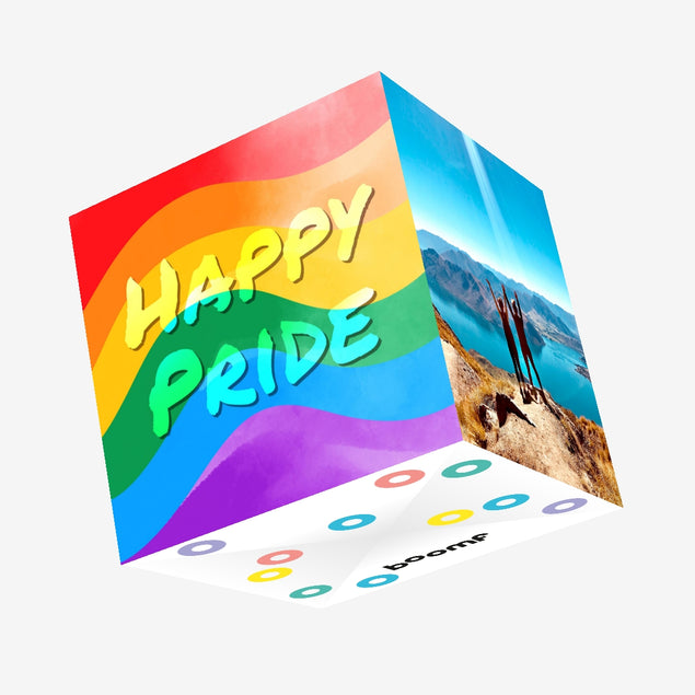Happy Pride Flag Confetti-exploding Greetings Card