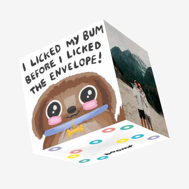 Cheeky Puppy Confetti-exploding Greetings Card