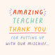 Amazing Teacher Card
