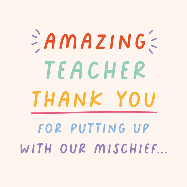Amazing Teacher Card