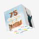 75th Happy Birthday Cake Confetti-exploding Greetings Card