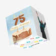 75th Happy Birthday Cake Confetti-exploding Greetings Card