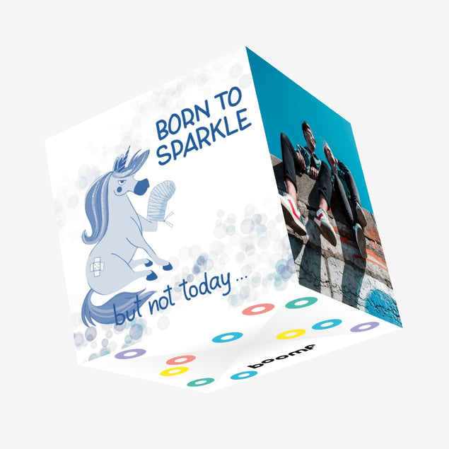 Born To Sparkle 2 Confetti-exploding Greetings Card