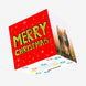 Red Background Merry Christmas Confetti-exploding Greetings Card