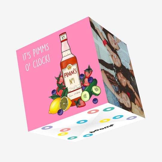 Pimm's O'Clock! Confetti-exploding Greetings Card