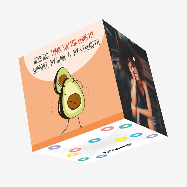 Avocado Dad Thank You Confetti-exploding Greetings Card