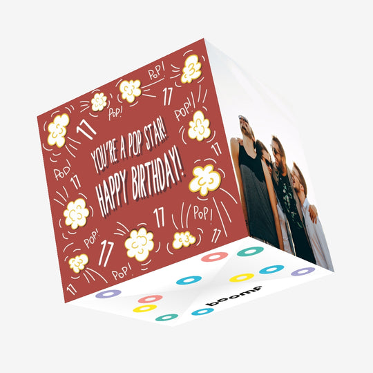 You Are A Pop Star! 17th Birthday Confetti-exploding Greetings Card