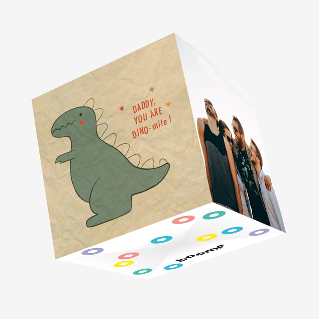 Daddy, You Are Dino-mite! Confetti-exploding Greetings Card