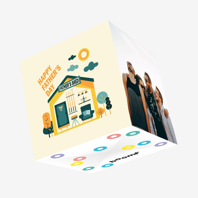 Father's Day Father's Shed Confetti-exploding Greetings Card