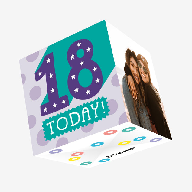 18 Today Birthday Confetti-exploding Greetings Card