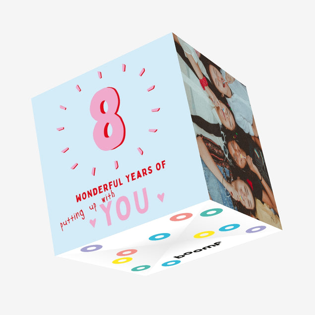 Eight Wonderful Years Of You Confetti-exploding Greetings Card