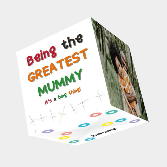 Being The Greatest Mummy Bomb 3D Cube Card