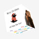 Merry Christmas And Happy New Year Funny Black Dog Confetti-exploding Greetings Card