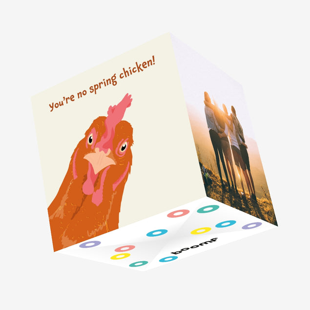 You're No Spring Chicken Birthday Confetti-exploding Greetings Card
