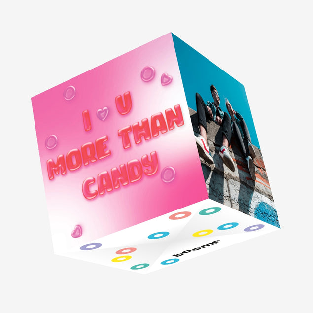 I Luv You More Than Candy Confetti-exploding Greetings Card