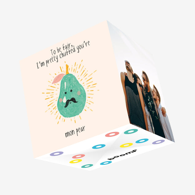 I'm pretty chuffed you're mon pear Confetti-exploding Greetings Card