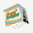 Happy Birthday Vintage Confetti-exploding Greetings Card