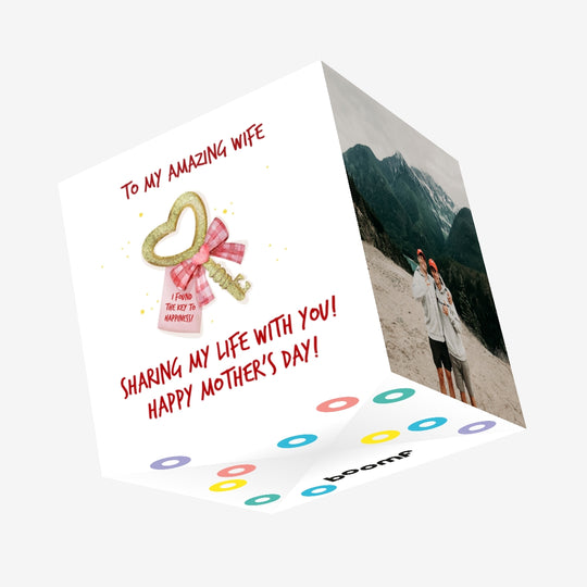 Happy Mother's Day To My Amazing Wife Confetti-exploding Greetings Card