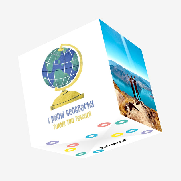 I Know Geography Teacher Confetti-exploding Greetings Card