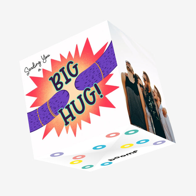 Sending You A Big Hug Embracing Cat Paws Confetti-exploding Greetings Card