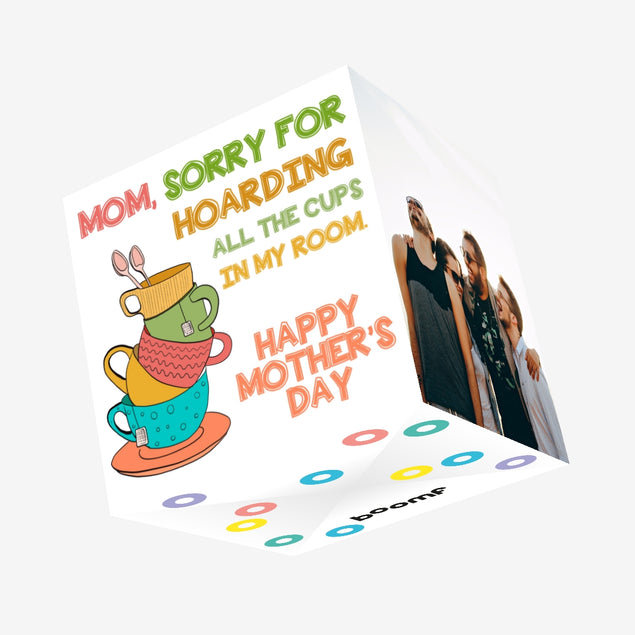 Mom, Sorry For Hoarding All The Cups Mother's Day Confetti-exploding Greetings Card