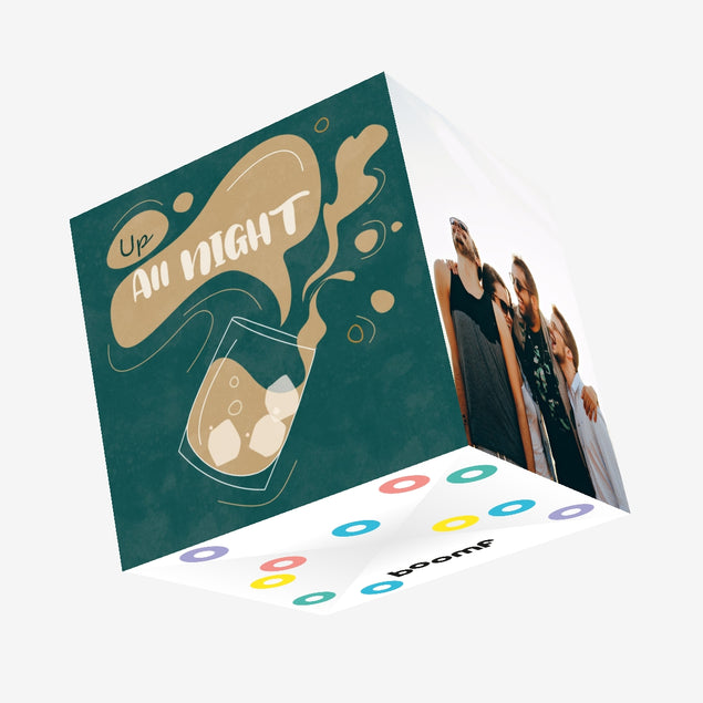 Up All Night Confetti-exploding Greetings Card