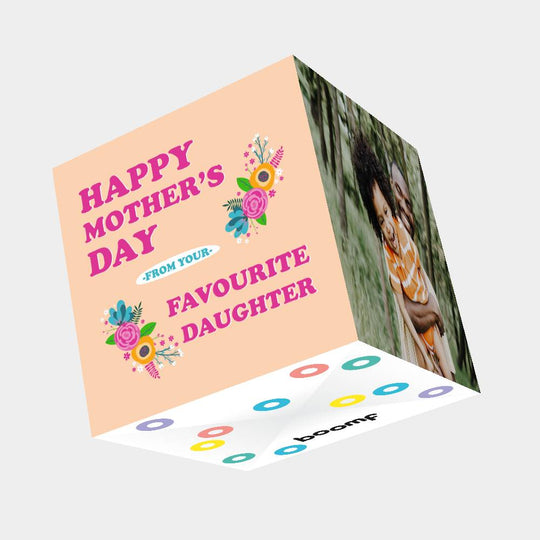 Favourite Daughter Bomb 3D Cube Card