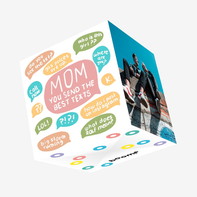 Mom You Send The Best Texts Mother's Day Confetti-exploding Greetings Card