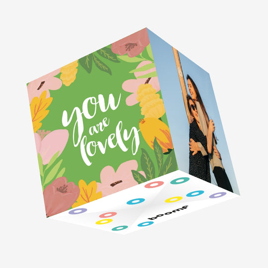 You Are Lovely Pretty Confetti-exploding Greetings Card