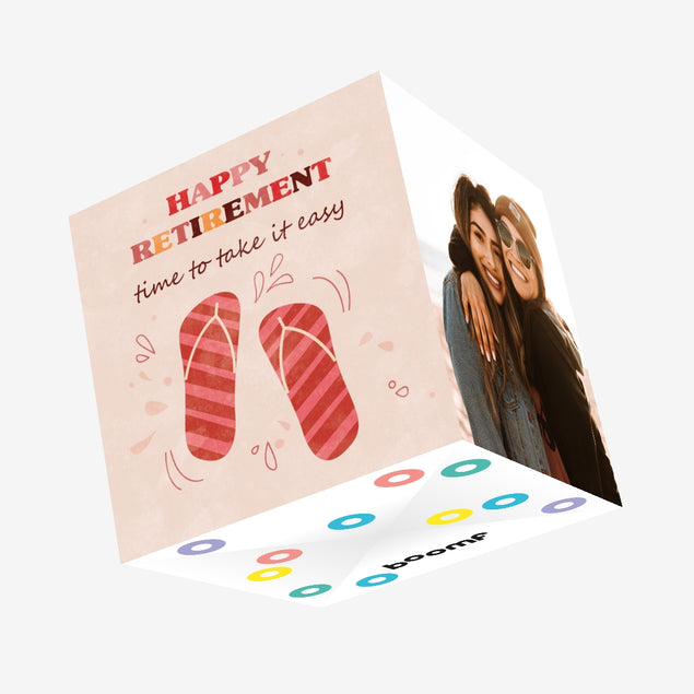 Happy Retirement Time To Take It Easy Confetti-exploding Greetings Card