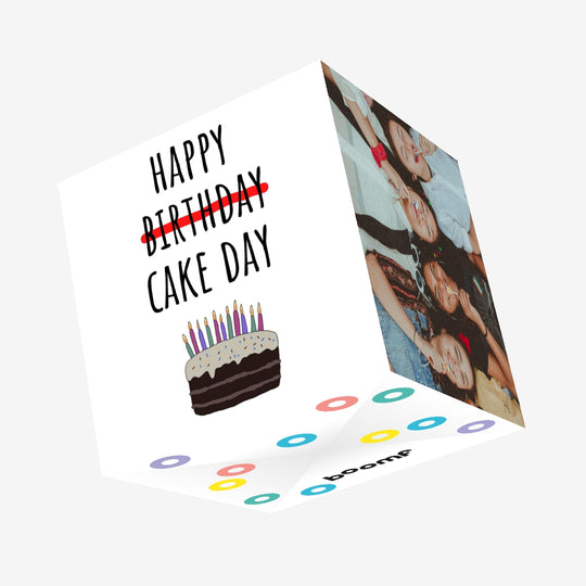Happy Cake Day Birthday Confetti-exploding Greetings Card