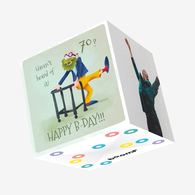 Happy 70th Birthday Mum Haven't Heard Of It Confetti-exploding Greetings Card