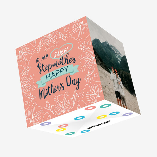 To My Sweet Step Mother Confetti-exploding Greetings Card
