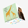 Father?s Day Giraffe Confetti-exploding Greetings Card