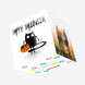 Black Cat Happy Halloween Confetti-exploding Greetings Card