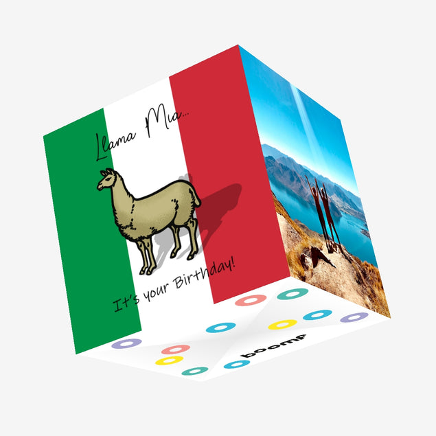 It's Your Birthday Llama Mia Confetti-exploding Greetings Card