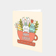 Bunny Tea Cup Easter Card
