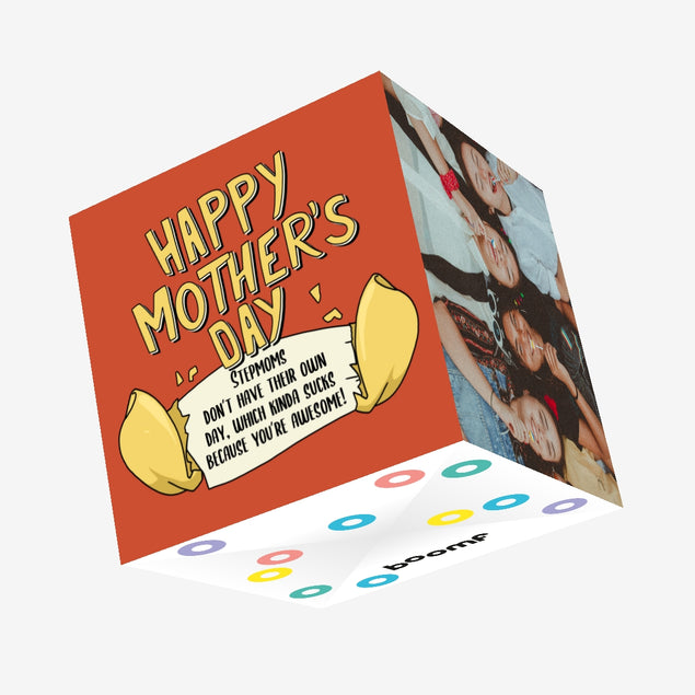 Happy Mother's Day Stepmom You Are Awesome Confetti-exploding Greetings Card