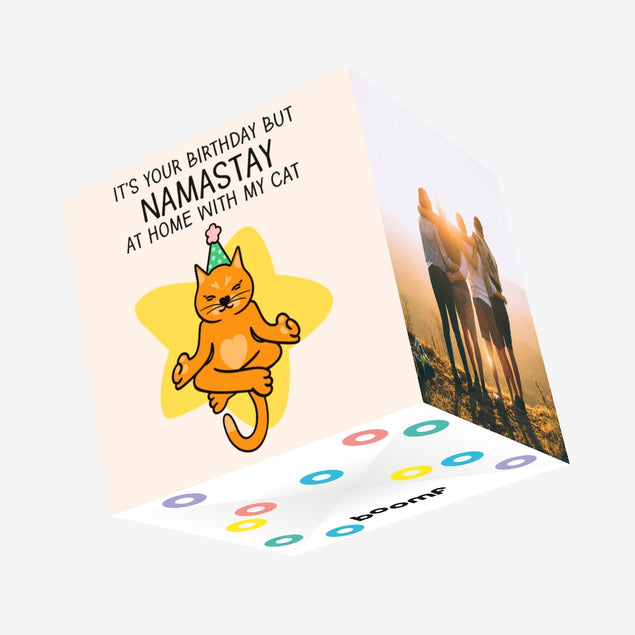 Namastay At Home Birthday Confetti-exploding Greetings Card