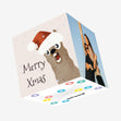 Merry Christmas Funny Llama Confetti-exploding Greetings Card