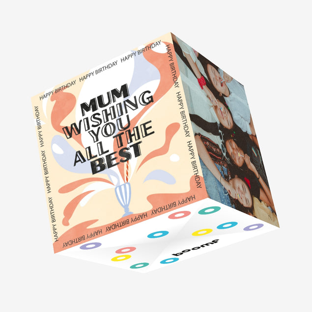 Milkshake Happy Birthday Mum Confetti-exploding Greetings Card