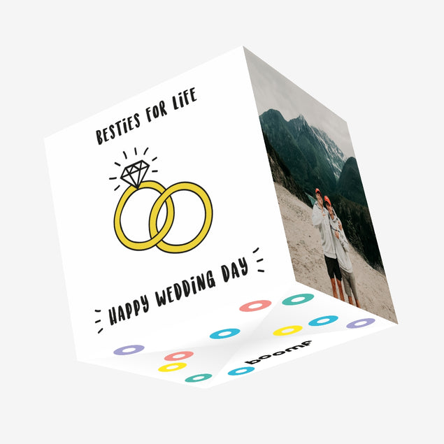 Besties for Life Confetti-exploding Greetings Card