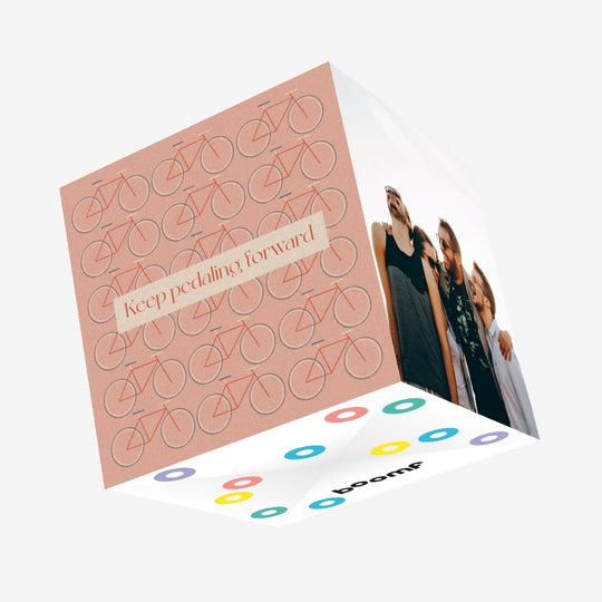 Keep Pedaling Forward Confetti-exploding Greetings Card